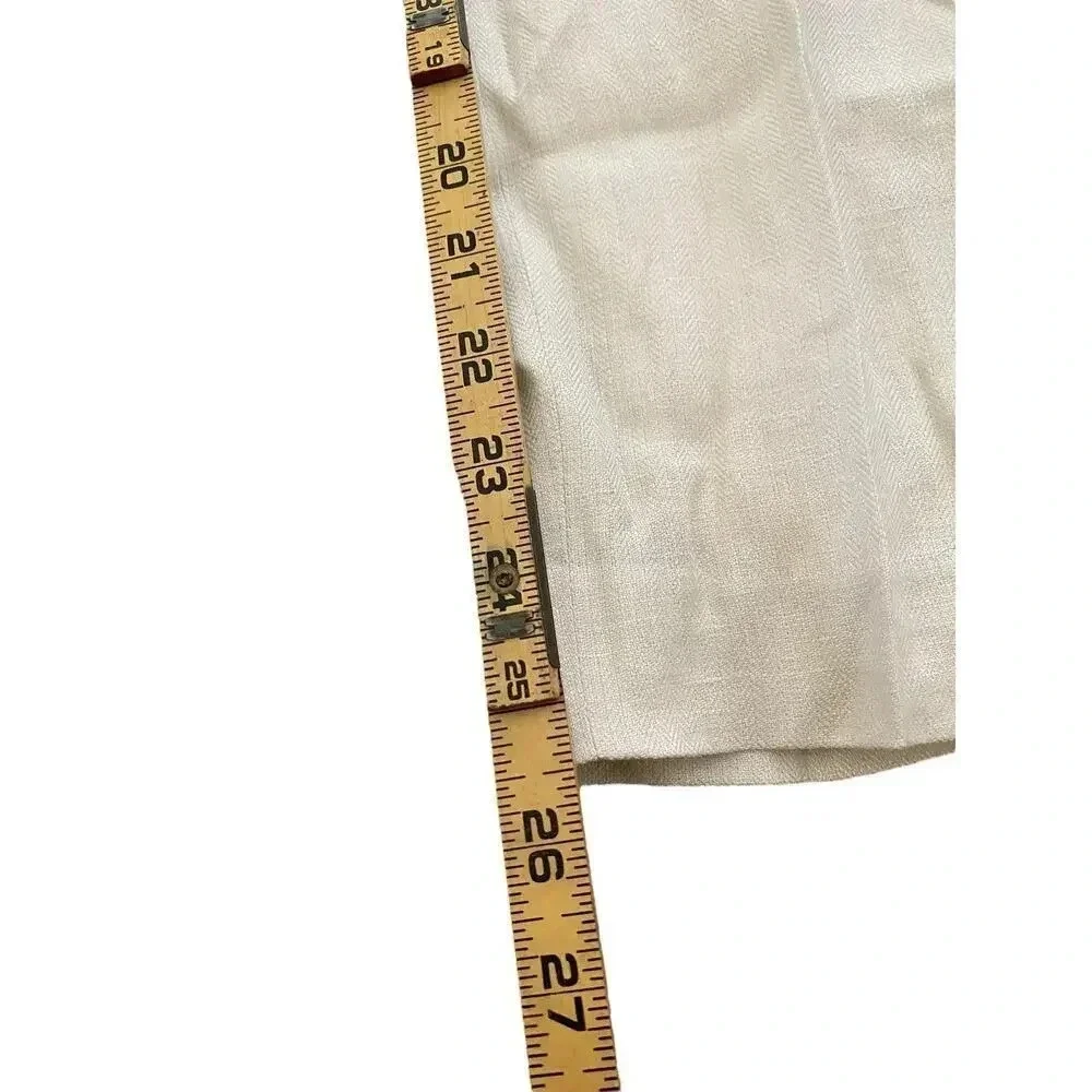 J.Crew Women's Cream linen Trousers Pants Size 0